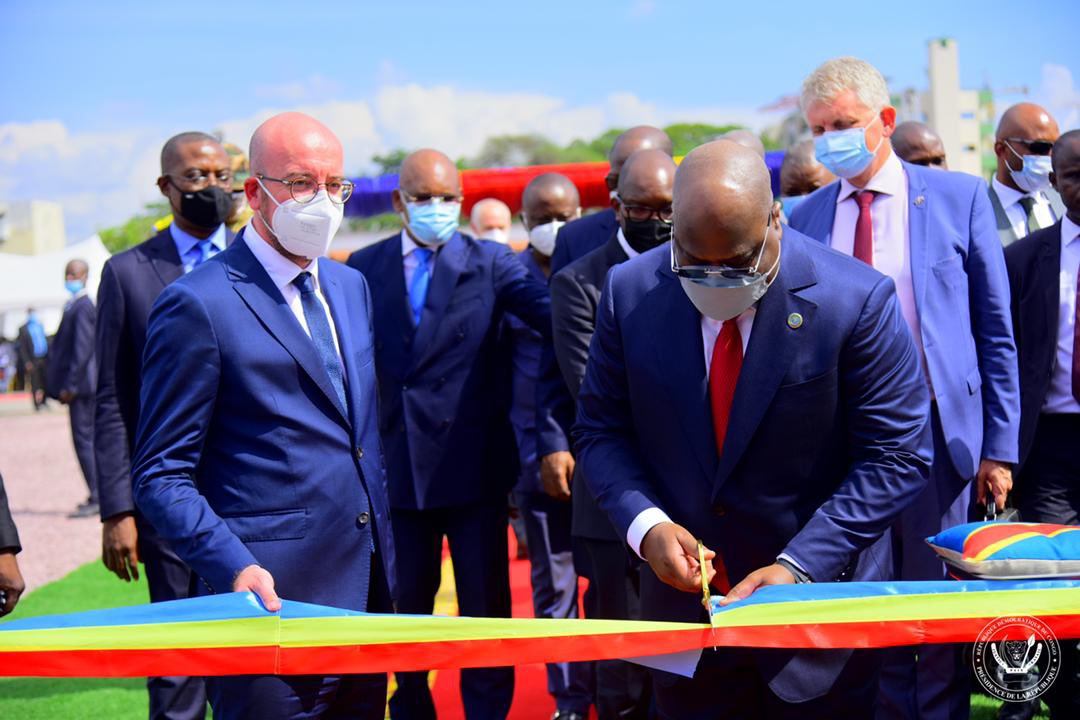 Kinshasa : Félix Tshisekedi  et le Président du Conseil Européen   ont procédé à l’inauguration de deux bateaux baliseurs multifonctions