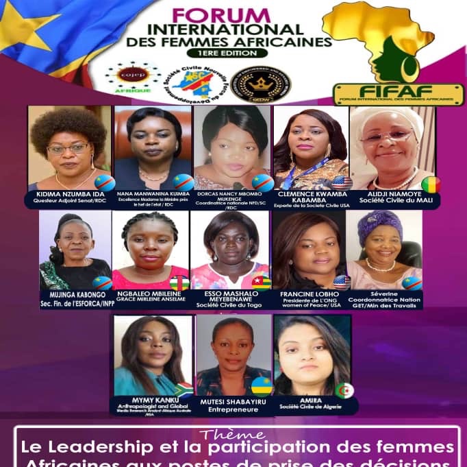 Les Assises du Forum International des Femmes Africaines FIFAF se tiendront du 27 au 29 septembre prochain à Kinshasa