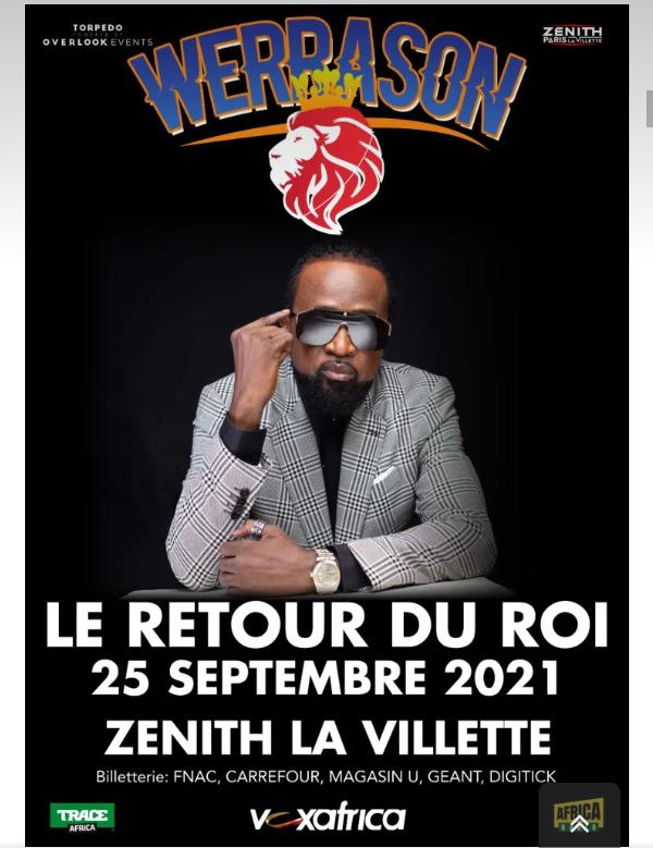 Le concert de Werrason au Zénith de Paris reporté