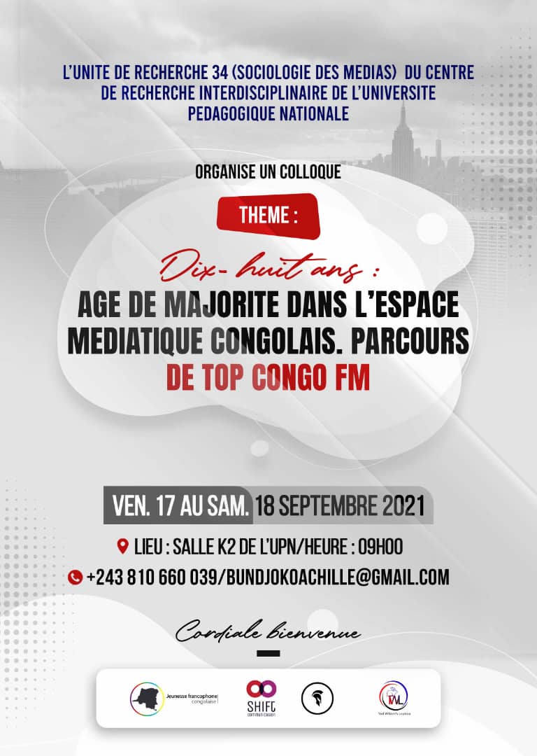 Kinshasa :le Parcours de Top Congo FM  au cœur d’un colloque entre sociologues des médias ce week-end à l’UPN