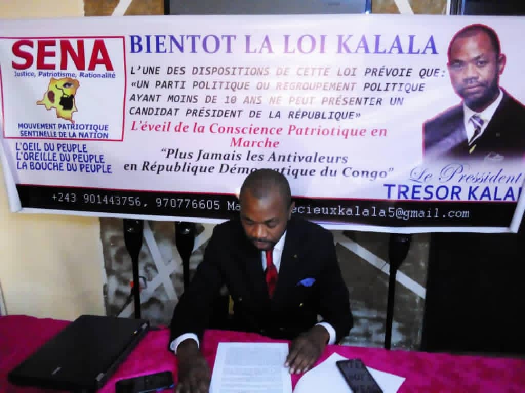 RDC : le mouvement patriotique “SENA” propose une Loi “électorale” qui exclue de la présidentielle tout parti politique de moins de 10 ans