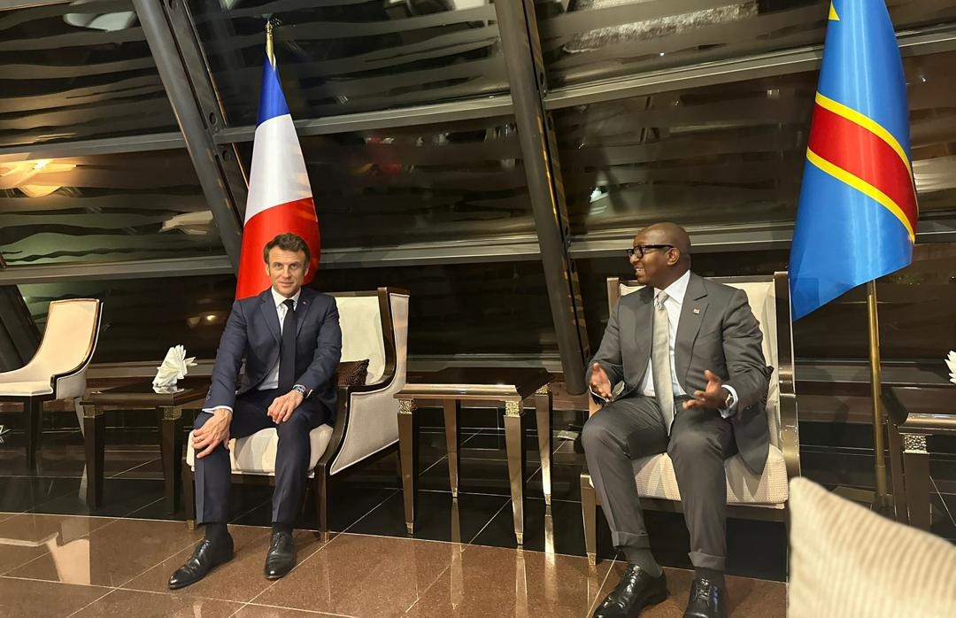 Emmanuel Macron est arrivé à Kinshasa
