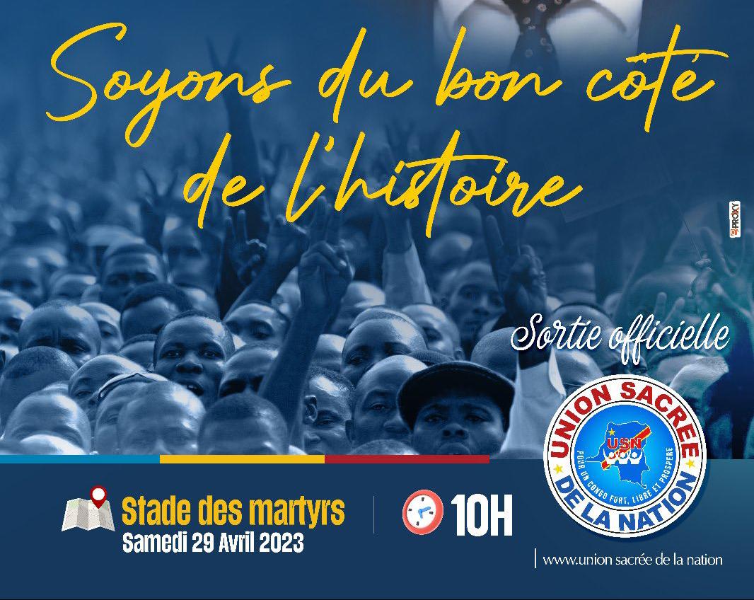 En RDC, la Sortie officielle de l’Union Sacrée annoncée pour le samedi 29 avril 