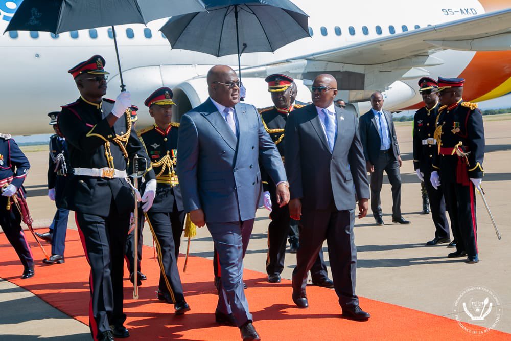 Félix Tshisekedi est arrivé à Gaborone au Botswana pour une visite d’État