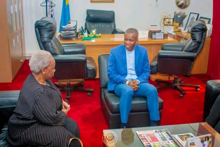 RDC : rencontre entre Bintou Keita et Yves Bunkulu pour l’évaluation du partenariat Monusco-Ministère de la Jeunesse 