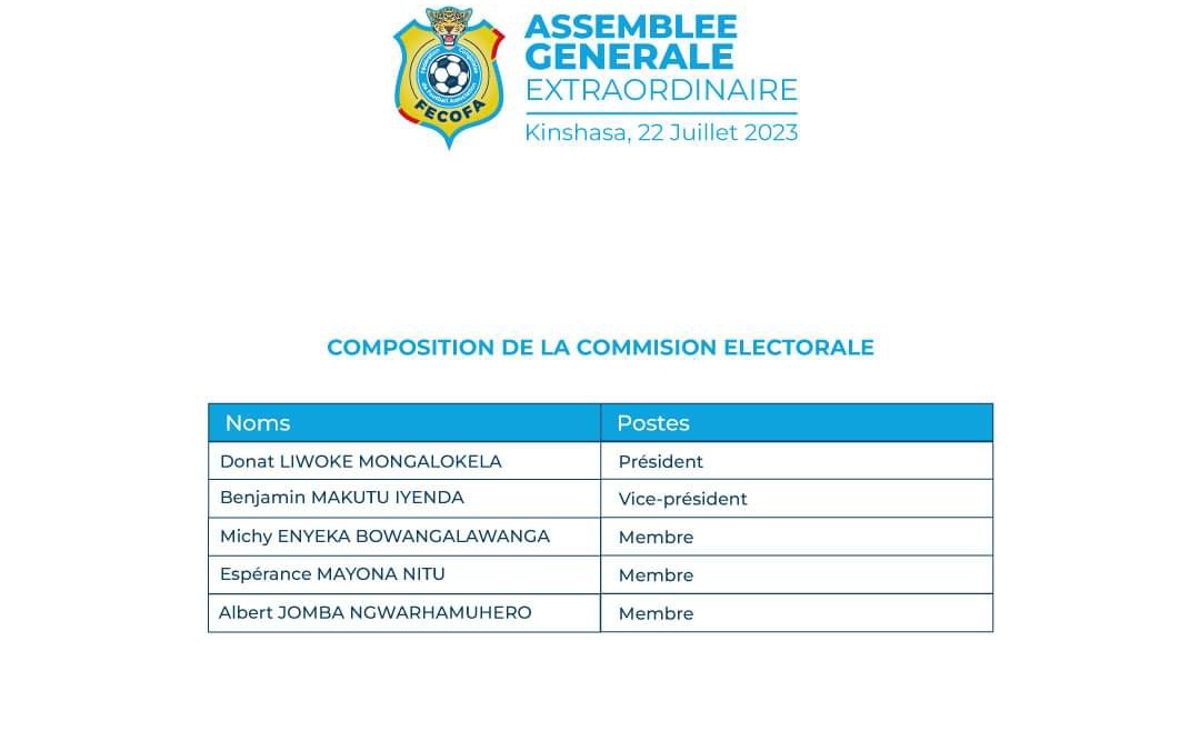 Assemblée générale de la FECOFA : les listes sont au grand complet !