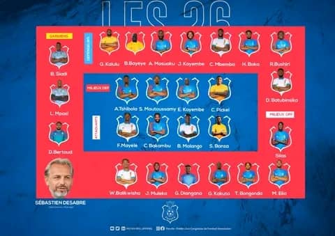 Léopards : la liste de Sébastien Desabre avec Simon Banza et Grady Diangana 