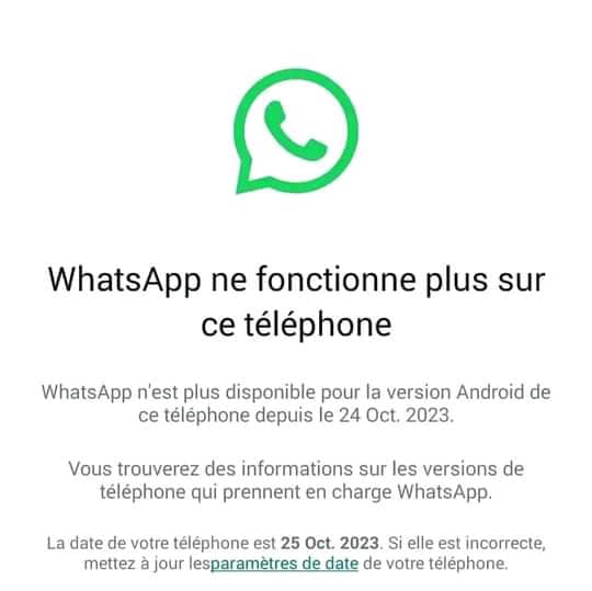 Technologie : L’application WhatsApp cesse de fonctionner chez certains utilisateurs