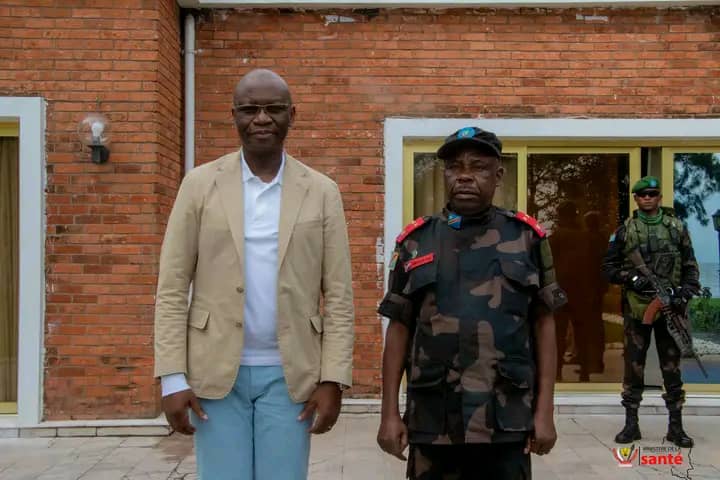 Évaluation de la situation sanitaire au Nord-Kivu : Le ministre de la Santé rencontre le gouverneur militaire