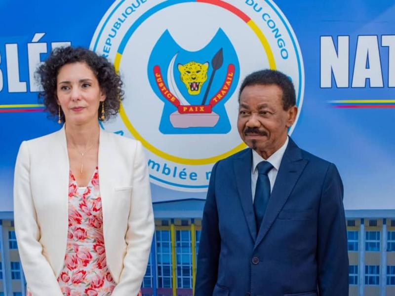 Kinshasa : Rencontre entre Christophe Mboso et Hadja Lahbib