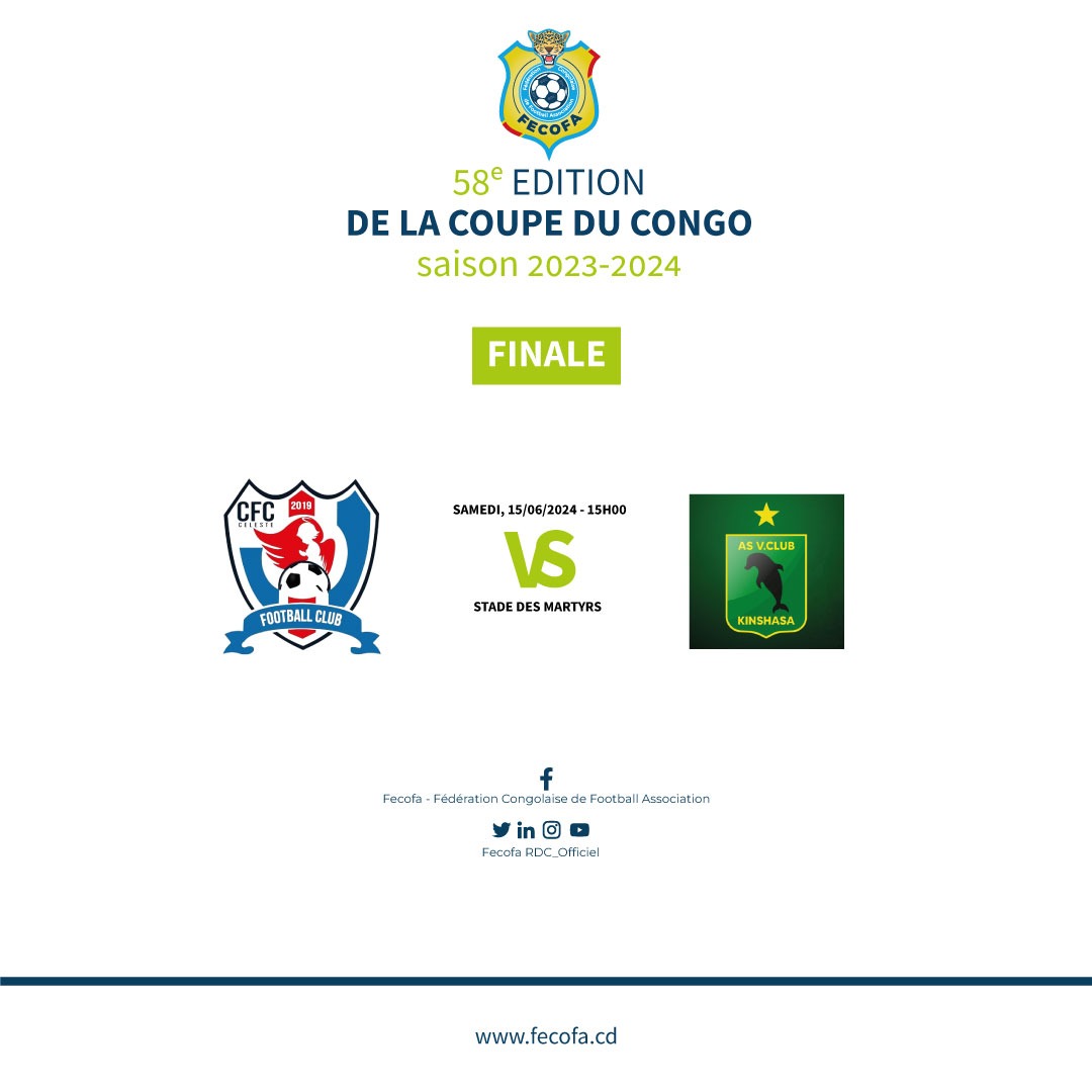 Football : l’AS VITA club affronte le FC Céleste en finale de la 58 ème édition de la coupe du Congo