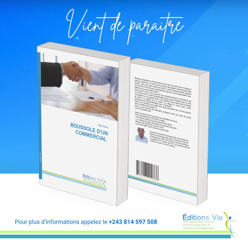 RDC: “Boussole d’un commercial” , le nouveau livre adapté aux techniques de vente et étape des visites à suivre par un bon vendeur