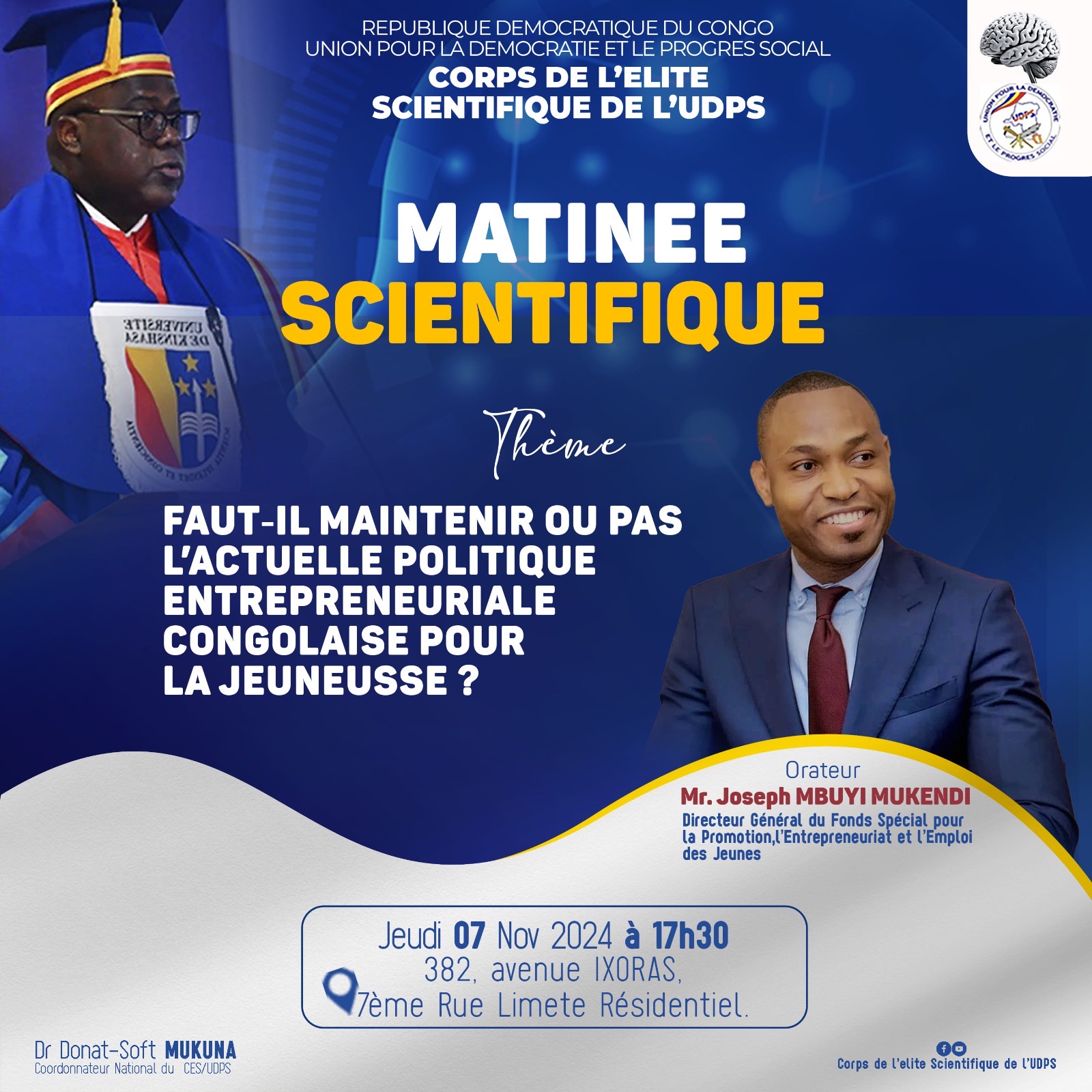 RDC – CES-UDPS : L’actuelle politique entrepreneuriale des jeunes au centre des discussions