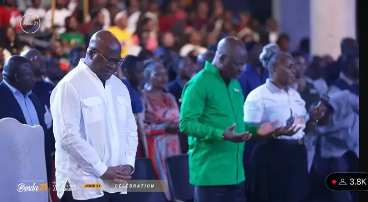 RDC: Félix Tshisekedi prend part à la clôture de Bunda 21 de l’église Philadelphie du pasteur Rolland Dallo