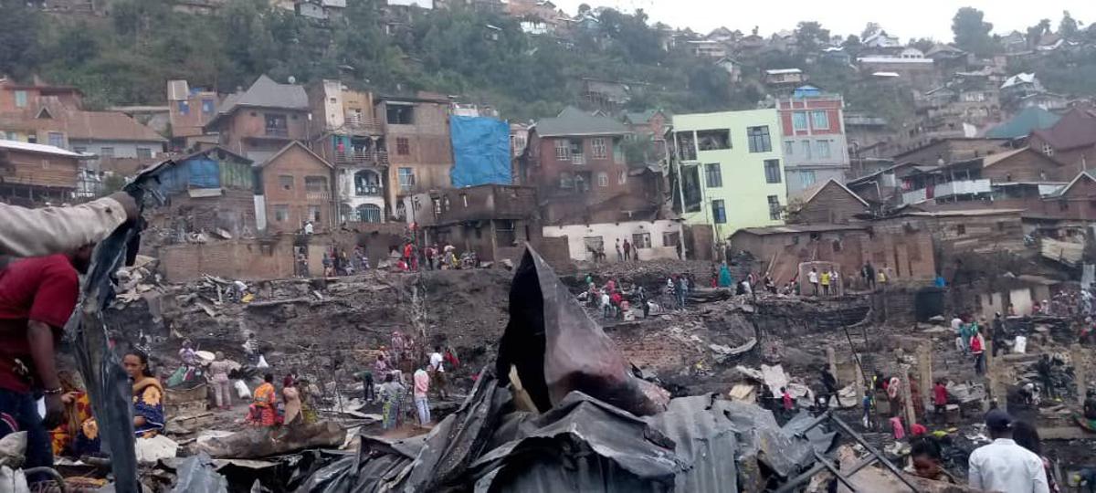 Bukavu : Un incendie ravage un quartier et laisse des centaines de personnes sans abri