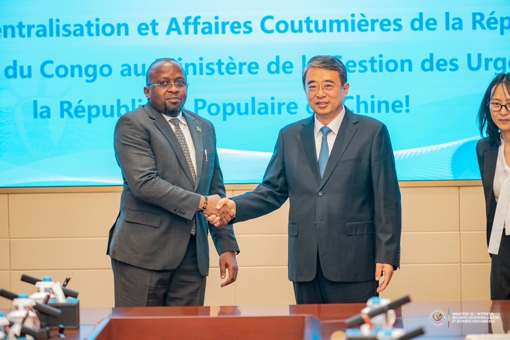 Coopération RDC – Chine : Kinshasa et Pékin envisagent un partenariat stratégique dans la gestion des urgences et des catastrophes